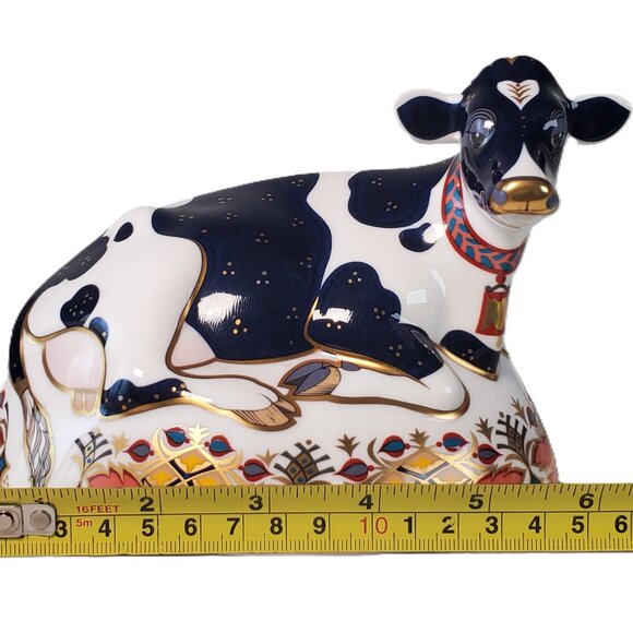 Royal Crown Derby Friesian Cow “Buttercup” figurine – 2001, Fine Bone China - Picture 7 of 7